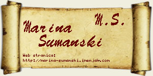 Marina Šumanski vizit kartica